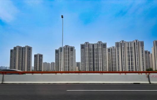 上海郊外の高層マンション群 上海郊外の高層マンション群 上海,中国,郊外の写真素材