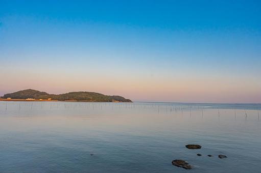 長崎の海 長崎,小長井町,日本の風景の写真素材