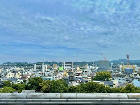 掛川城から撮った掛川の街並み 掛川城から撮った掛川の街並みの写真