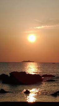 日本海の夕暮れ 日本海の夕暮れの写真
