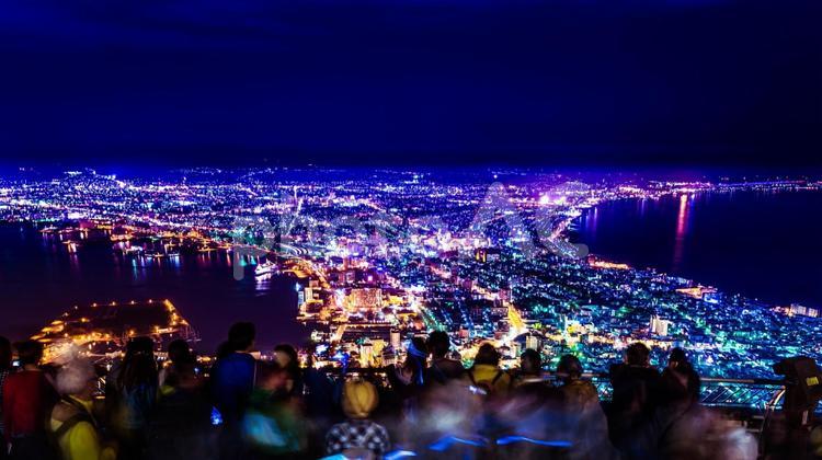 函館の夜景 イメージ,ツアー,ドラマチックの写真素材