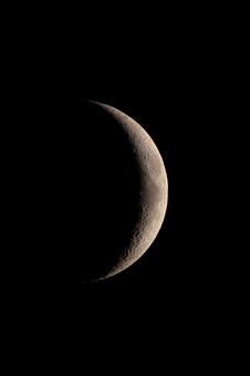 月齢 4.1の月 月齢 4.1の月 月,月面,天体観測の写真素材
