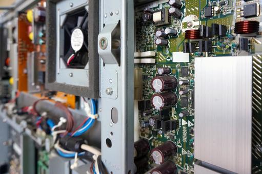 機械の基盤 機械の基盤 機械,プリント基盤,電解コンデンサーの写真素材