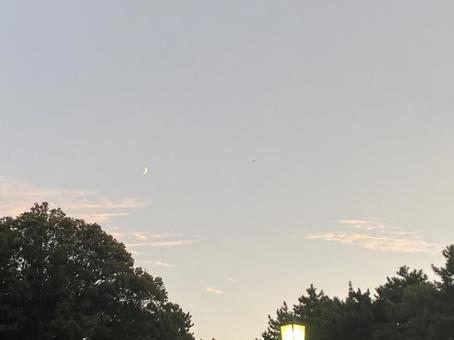 黄昏時 黄昏時の写真