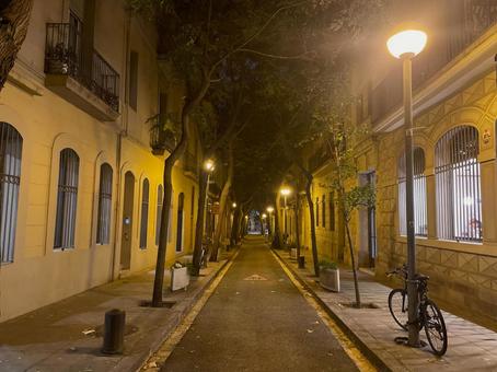 バルセロナの路地 バルセロナの路地 バルセロナ,スペイン,地中海の写真素材
