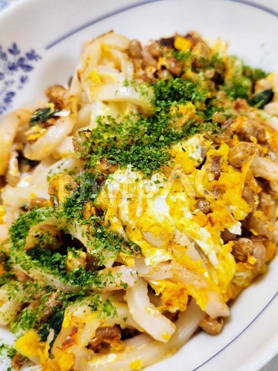 納豆と玉子の炒飯B 納豆,炒飯,ご飯の写真素材
