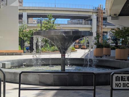 Photo, water spray, park, azabu-juban, 