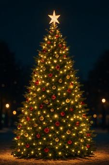 クリスマスツリーのイルミネーション クリスマスツリーのイルミネーションの写真