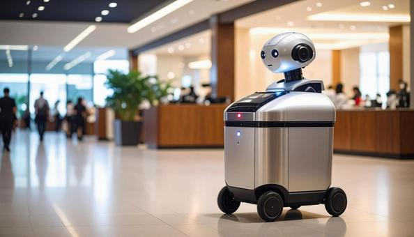 銀色の配達ロボ01 銀色の配達ロボ01の写真