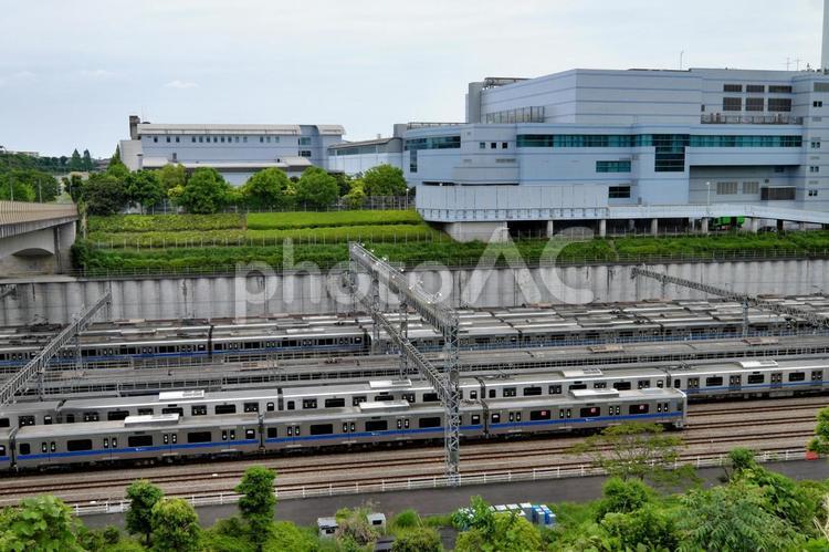 喜多見検車区唐木田出張所の電車たち① 喜多見検車区唐木田出張所,小田急多摩線,唐木田駅の写真素材