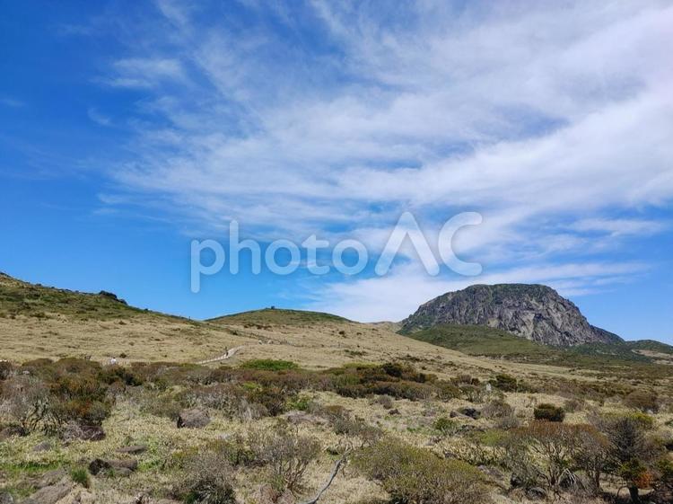 漢拏山霊室コース 済州島,漢拏山,ハルラサンの写真素材