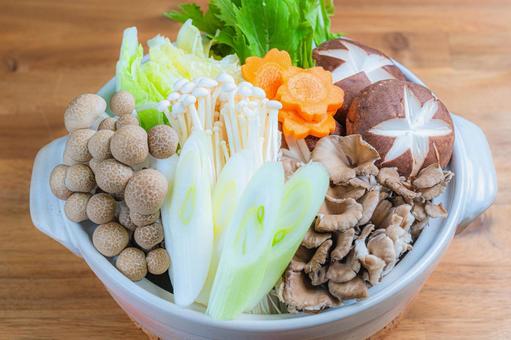 鍋野菜の盛り合わせ 鍋野菜の盛り合わせ 鍋野菜盛り合わせ,白菜,長ネギの写真素材