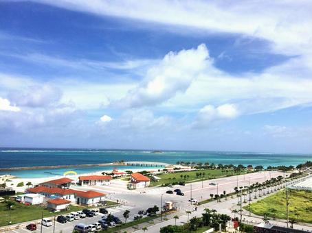 南国の青い海バルコニーからの風景2 南国の青い海バルコニーからの風景2の写真
