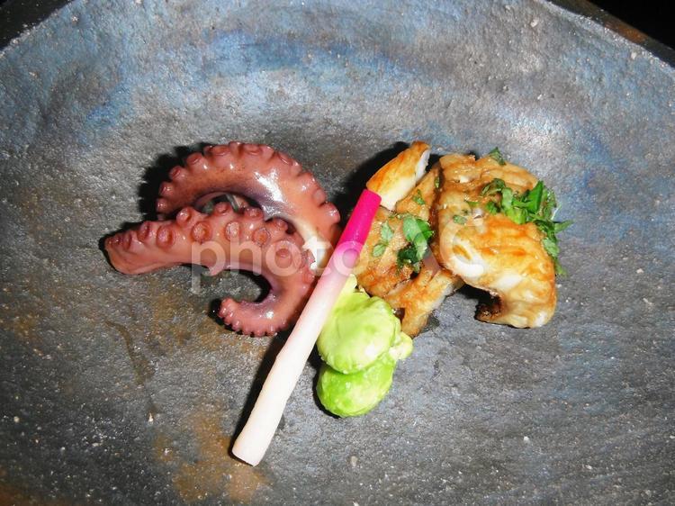 蛸を使った懐石料理 たこ,タコ,一品の写真素材