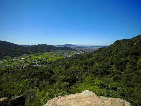 山岳風景と青空 山岳風景と青空 山,登山風景,登山の写真素材