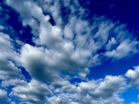 晴れた日のきれいな白い雲 晴れた日のきれいな白い雲の写真