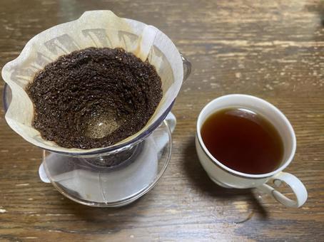 Photo, coffee, hot coffee, drip coffee, 
