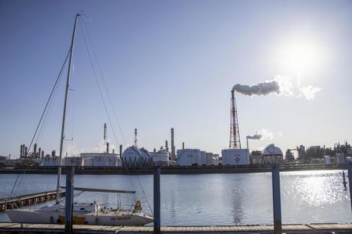 四日市 工業地帯 四日市,工業地帯,風景の写真素材