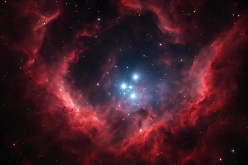 紅の星雲リングの写真