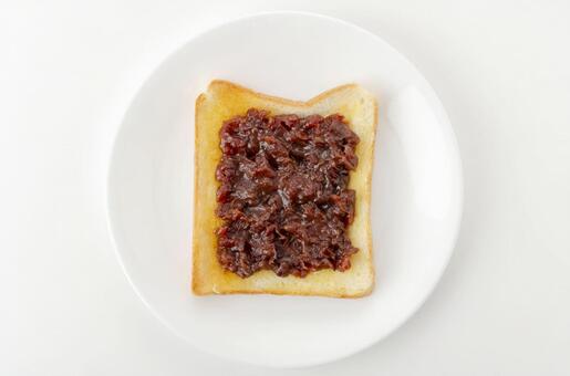 あんトースト あんトースト,小倉トースト,あずきの写真素材