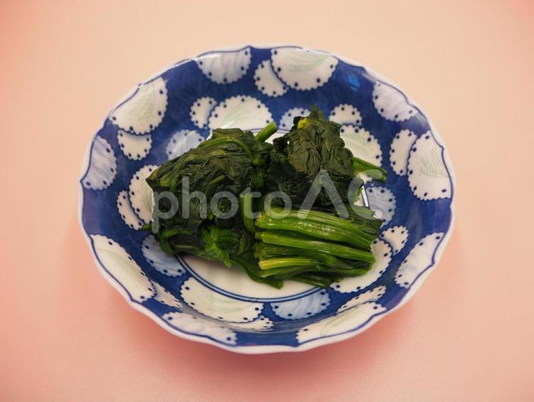 ほうれん草のおひたし・家庭料理 ほうれん草,おひたし,緑黄色野菜の写真素材