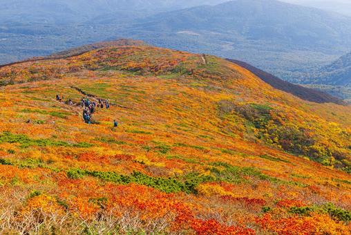 秋色に染まる 栗駒山の絶景 秋色に染まる 栗駒山の絶景の写真