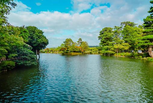 【石川】兼六園 文化財指定庭園 【石川】兼六園 文化財指定庭園 兼六園,石川,金沢の写真素材
