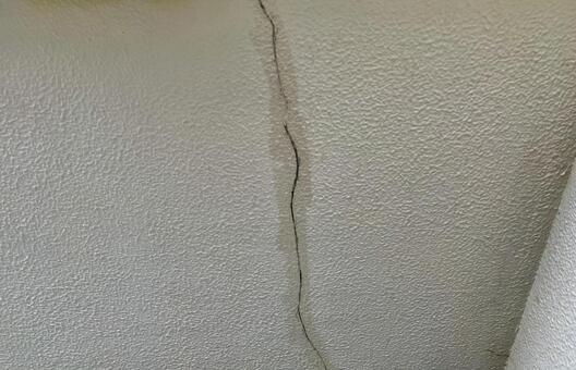 モルタル壁のクラックカットイメージ③ モルタル,壁,uカットの写真素材