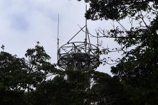 森の中の電波塔　沖縄県国頭村 鉄塔,電波塔,通信の写真素材