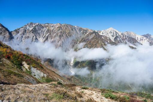 八方尾根の紅葉 白馬,八方尾根,長野の写真素材