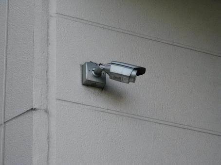 壁に取り付けられた防犯カメラ 防犯カメラ,監視カメラ,セキュリティの写真素材
