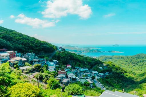 【台湾】九份の風景 【台湾】九份の風景 九份,taiwan,街並みの写真素材