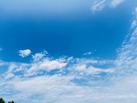 青空と白い雲の広がる晴天の空模様 青空と白い雲の広がる晴天の空模様 青空,雲,空の写真素材