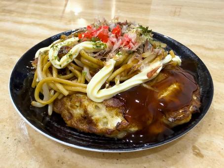 お好み焼き(関西風) お好み焼き(関西風) お好み焼き,夕食,関西風の写真素材