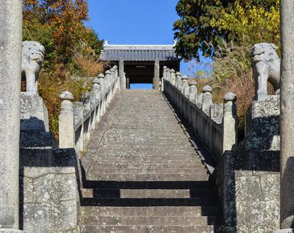 神社の石段 神社の石段の写真