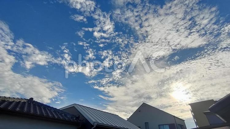 気持ちよく感じた秋の空 空,青空,秋の写真素材