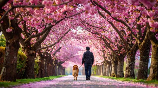 犬の散歩 男性4 犬の散歩 男性4の写真