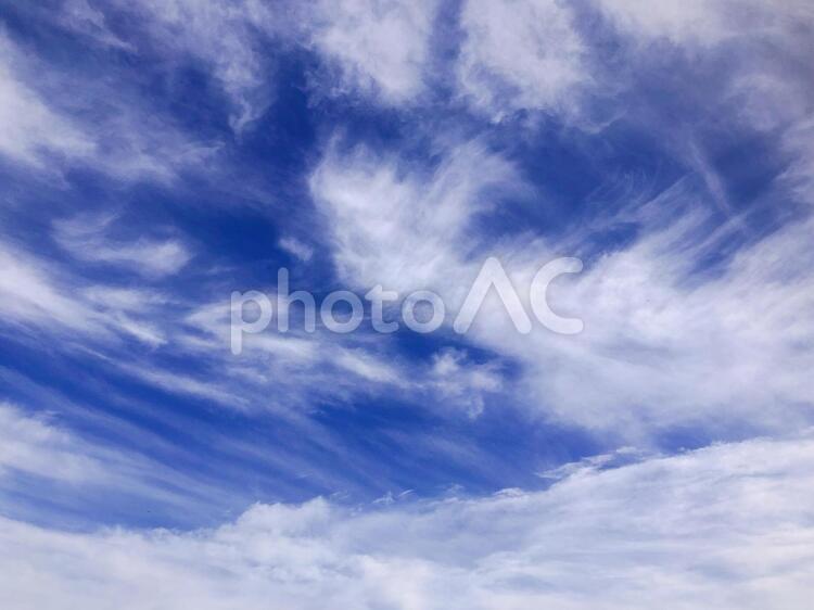 青空　たくさんの雲 何人もありません,自然,空の写真素材
