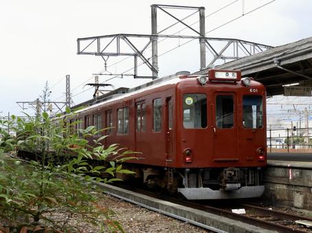 大垣駅に停車する養老鉄道養老線600系 養老鉄道,養老線,大垣駅の写真素材