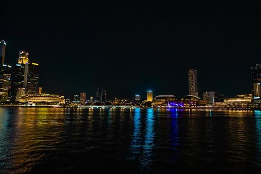 【シンガポール】マリーナベイサンズの周辺 シンガポール,マリーナベイサンズ,ベイフロントの写真素材