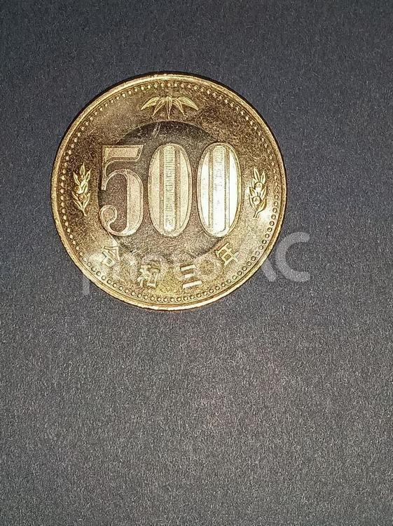 令和三年　新５００円玉 貨幣,ワンコイン,硬貨の写真素材