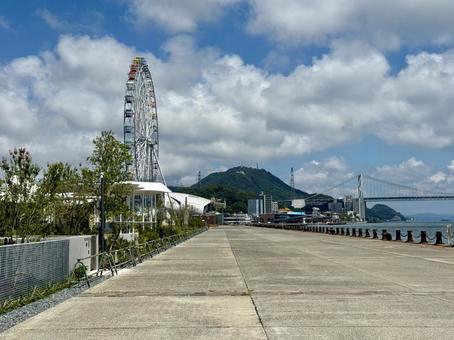2025年夏 山口県下関市唐戸関門海峡 2025年夏 山口県下関市唐戸関門海峡 唐戸,下関,市場の写真素材
