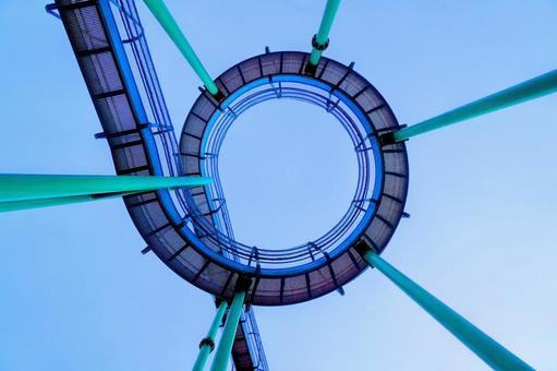 A view of the roller slide in Okuizumo, Shimane from below, okuizumo, slide, roller slide, JPG