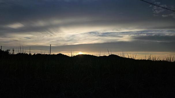 朝焼け 朝焼け,空,雲の写真素材