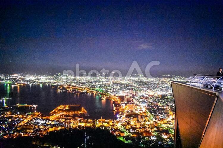 函館の夜景 函館,都市,夜景の写真素材