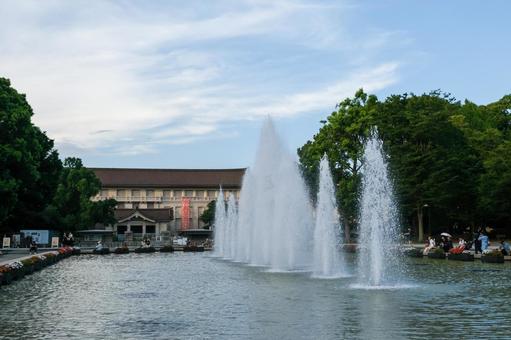 上野恩賜公園の噴水広場 上野恩賜公園,上野,噴水の写真素材