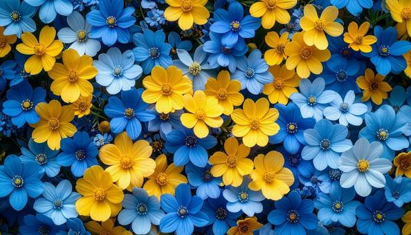 花を寄せ集めた鮮やかな背景写真素材 花を寄せ集めた鮮やかな背景写真素材の写真