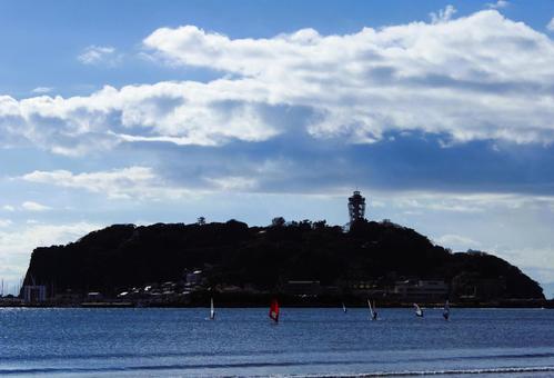 江の島・東浜の光景 江の島・東浜の光景 江の島,海,東浜の写真素材