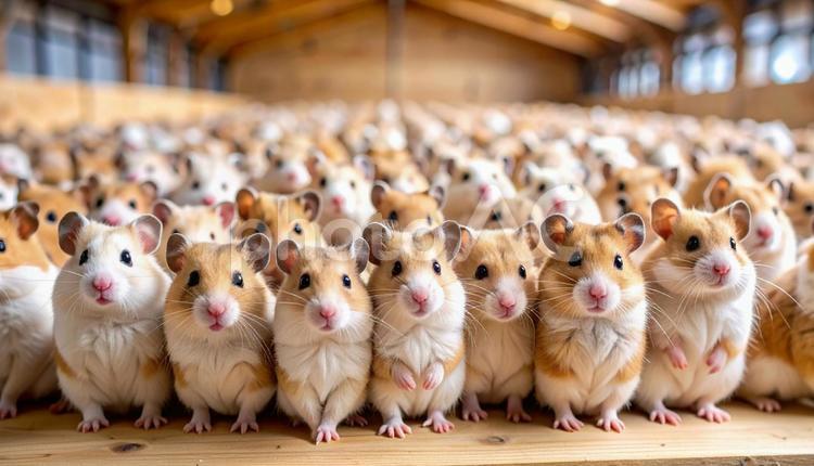 ハムスターの大群 ハムスター,ネズミ,動物の写真素材