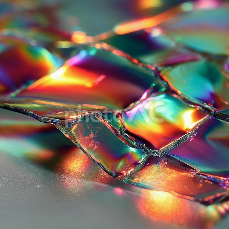 鮮やかな色彩の幻想的な背景 ホログラフィック,背景,抽象の写真素材